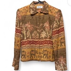 Elegant Multicolor Patterned Blazer